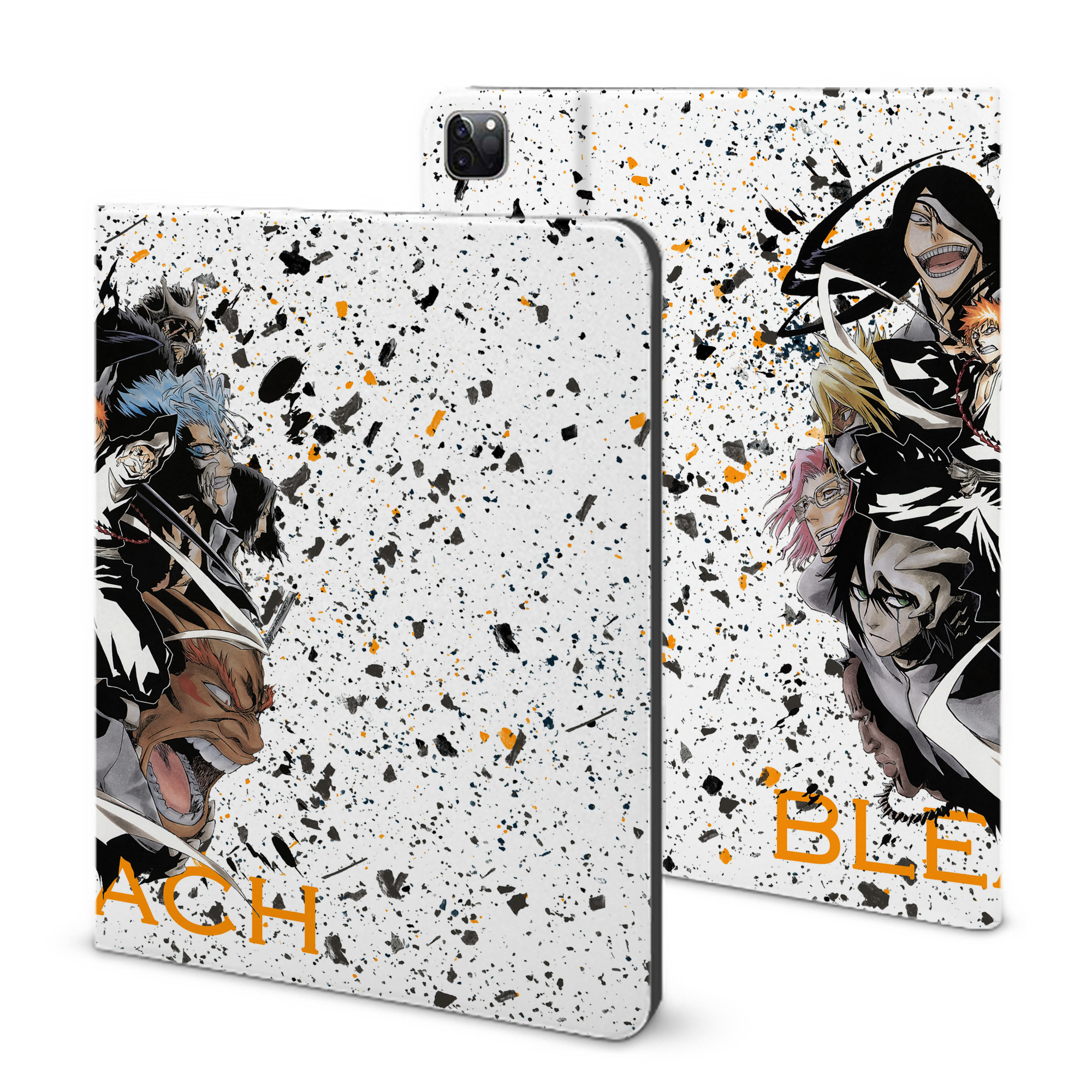 （画像用） ブリーチ BLEACH IPad ケース ブック型 PUレザー TPU 耐衝撃 軽量 薄型 ペン収納なし 全面保護 IPad 各モデル対応